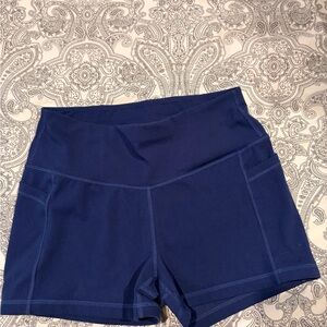 Elegant High-Waisted Navy Shorts